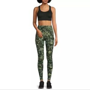 Avia Womens Pull On Camo Print Active Leggings Side Pockets High Waist 8-10/M